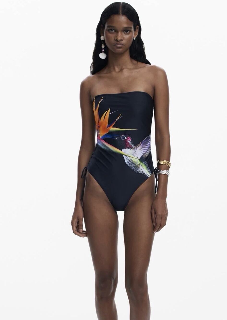NWT DESIGUAL COLIBRÍ SWIMSUIT MOCKINGBIRD Designer Swim Size XS (AN10)